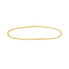3.0mm Mirror Heart Chain Anklet