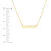 Solid and Open Hearts Bar Necklace