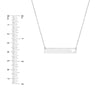 Plated Sterling Silver Bar Necklace with Heart