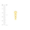 Graduated Disc Drop Earrings on Post Back