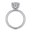 14K White Gold Round Solitaire Diamond Engagement Ring