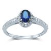 14K 0.25Ct Diamond Sapphire Ring