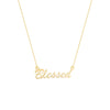 Script Blessed Adjustable Necklace