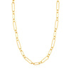 Twist and Polished Oval Link Necklace