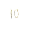 Two-Tone Polished/Laser Twist Oval Hoops