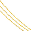 Triple Strand Bead &amp; Rice Chain Adj. Necklace
