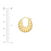 Puff Shrimp Hoop Earrings