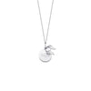 Sterling Silver Hope Disk-Wings Necklace