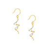 Two-Tone Twisted Wire Earrings on Fish Hook