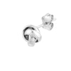 Sterling Silver Open 3 Loop Love Knot Post Earrings