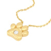 3pt Diamond Paw Pendant Necklace