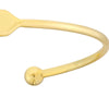 Engravable ID Cuff Bangle with Beaded Ends