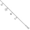 Sterling Silver Rhodium-plated Nautical Charms 9 inch Plus 1 inch Extender - Total 10 inch Anklet