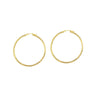2mm x 30mm Diamond-Cut Hoop Earrings