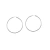 2mm x 30mm Diamond-Cut Hoop Earrings