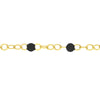 Black Enamel Bead Piatto Chain