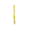 Large Neon Yellow Enamel Round Twist Hoops