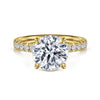 14K Yellow Gold Round Diamond Engagement Ring