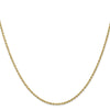 14K 1.6mm Solid Regular Rope Chain Anklet