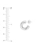 15mm Small Double Open Hoop Earrings