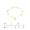 Heart Charm Paper Clip Bracelet