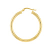 Large Round Fluted Spiral Hoop Earrings