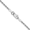14K White Gold 1.5mm Diamond-Cut Rope Chain Anklet