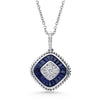 14K 0.25Ct Diamond Sapphire Pendant