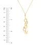 Dancing Block Letters Diamond Bezel Necklace