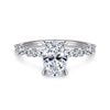 14K White Gold Oval Diamond Engagement Ring