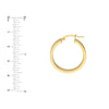 20mm Line Round Hoop Earrings