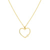 Open Heart Diamond Bezel Necklace