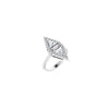 14K White 5.5 mm Triangle Two-Stone Engagement Ring Mounting