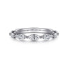 14K White Gold Diamond Wedding Band