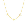 Triple Cross with Diamond Necklace
