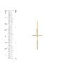 Plated Sterling Silver CZ Cross Dangle Earrings