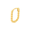 Oval Twist Hoop Earrings
