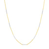 Two-Tone Staple Bar Stations Adjustable Necklace