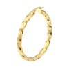 35x3mm Tight Twist Round Hoop Earrings