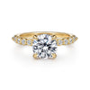 14K Yellow Gold Round Diamond Engagement Ring
