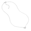 Sterling Silver CZ-Filled Heart Adjustable Necklace
