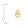 Texture Door Knocker Hoop Earrings