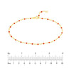 Red Enamel Bead Piatto Chain