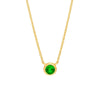 4mm Tsavorite Stone Bezel Necklace