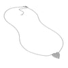 Diamond Pave Heart Necklace (1-1/5tcw) in White Gold