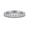 14K White Gold French Pavé Diamond Wedding Band