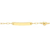 Kid's Paper Clip Chain ID Bracelet with Heart