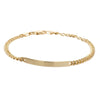 Initial ID Plate on Curb Chain Adjustable Bracelet