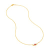 3.5mm Ruby &amp; 1/5tcw Diamond Bezel Graduated Necklace