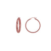 3mm x 30mm Diamond-Cut Hoop Earrings